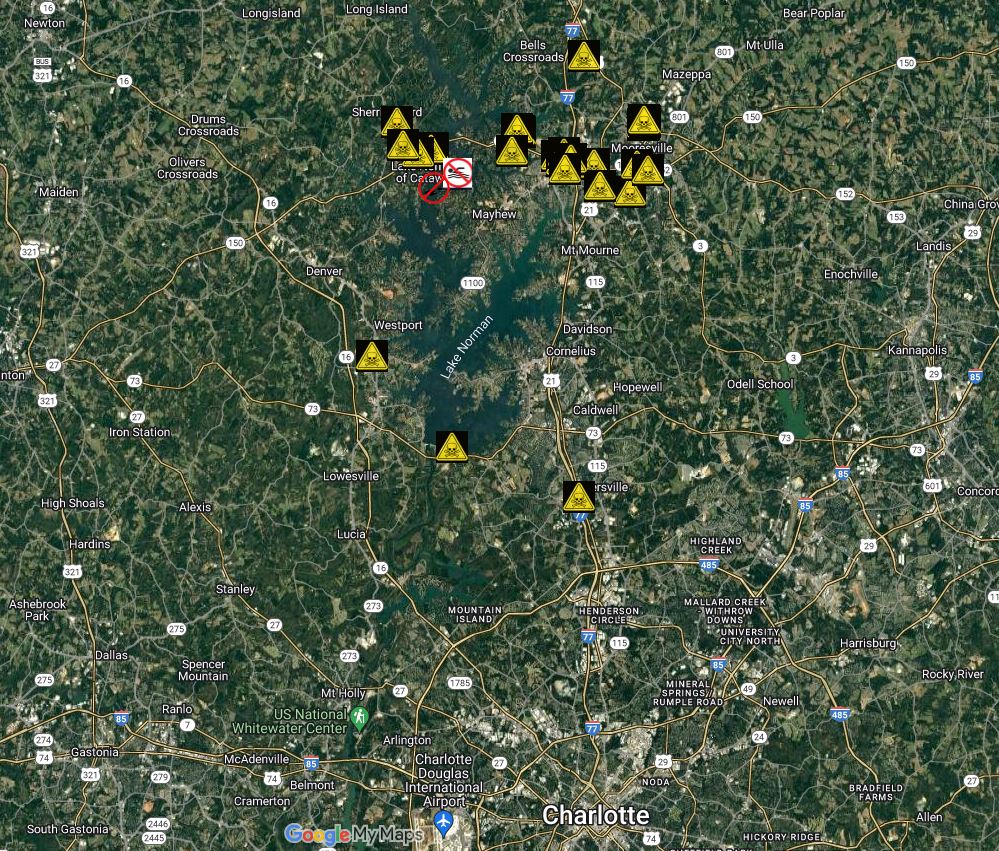 charlotte ash coal dump site map