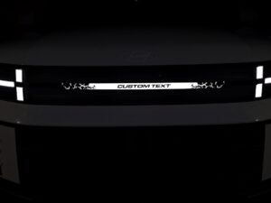 CUSTOM TEXT Light Bar Design Black-Out for Grille of Santa Fe  (2024+up)